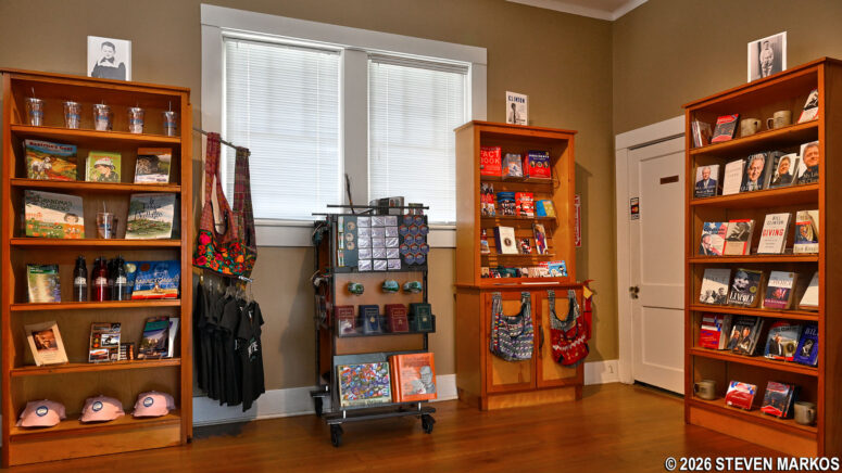 Souvenir and bookstore at the President William Jefferson Clinton Birthplace Home National Historic Site Visitor Center
