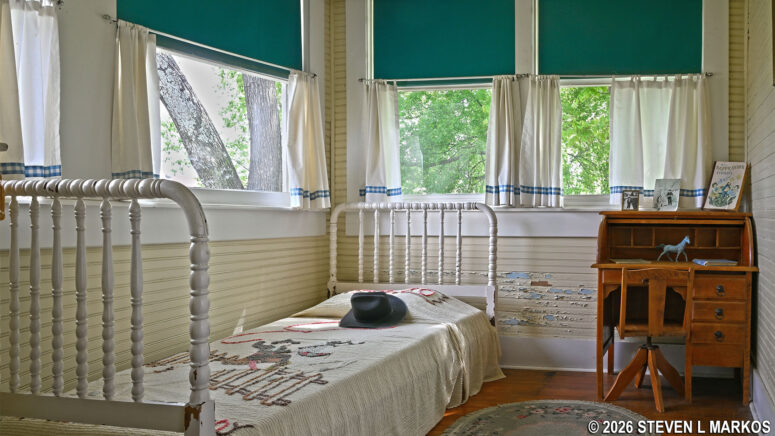 Bill Clinton's childhood bedroom inside his birthplace home, President William Jefferson Clinton Birthplace Home National Historic Site