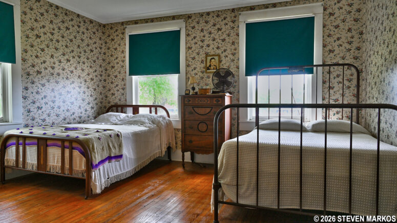 Bedroom of James and Edith Cassidy, Bill Clinton's grandparents, inside his birthplace home, President William Jefferson Clinton Birthplace Home National Historic Site