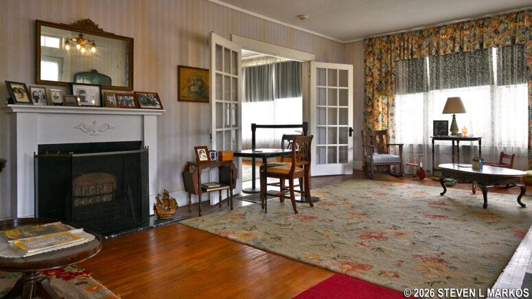 Living room inside Bill Clinton’s birthplace home, President William Jefferson Clinton Birthplace Home National Historic Site