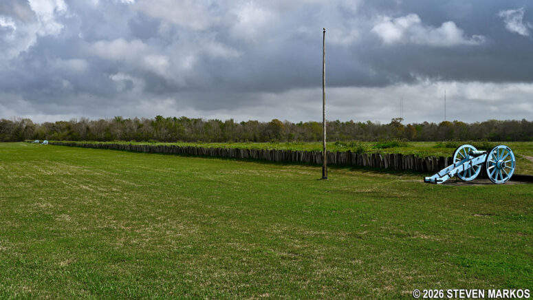 Reconstructed rampart at the Chalmette Battlefield in Jean Lafitte National Historical Park and Preserve