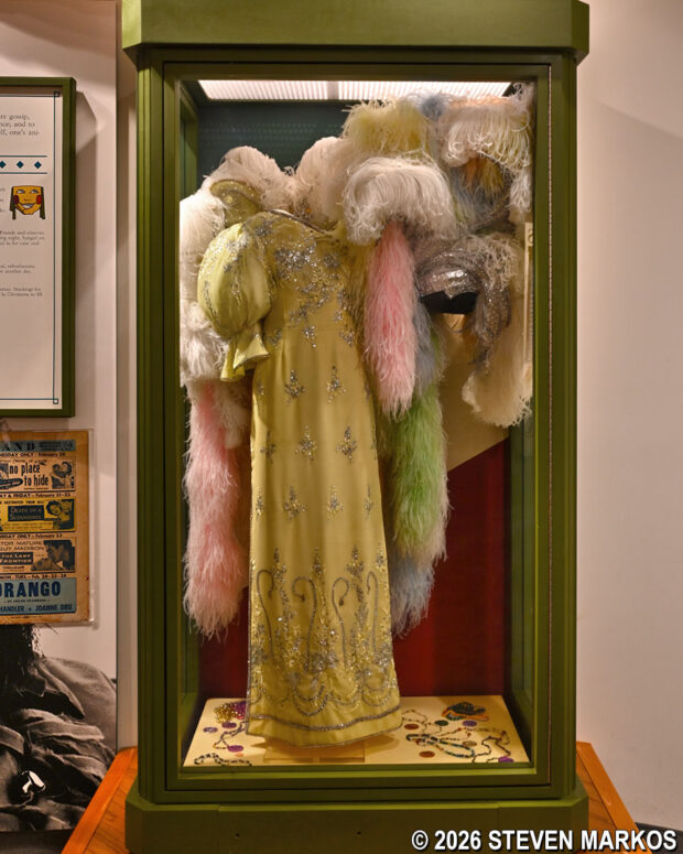 Fancy dress and accessories typically worn to dances on display at the Wetlands Acadian Cultural Center, Jean Lafitte National Historical Park and Preserve