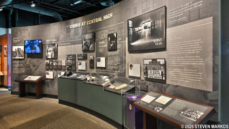 Central High exhibit at the Little Rock Central High School National Historic Site Visitor Center