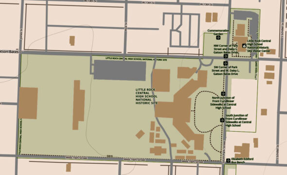 Little Rock Central High School National Historic Site Park Map (click to enlarge)