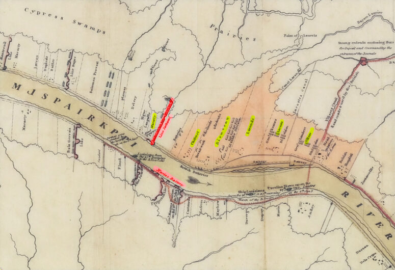 Plantations involved in the Battle of New Orleans