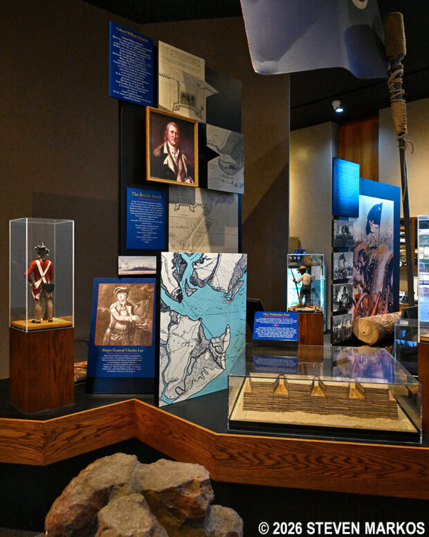 American Revolution-era exhibit at the Fort Moultrie Museum, Fort Sumter and Fort Moultrie National Historical Park