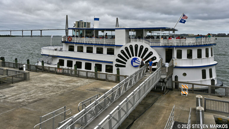 Ferry boat departs from the Fort Sumter Visitor Center, Fort Sumter and Fort Moultrie National Historical Park