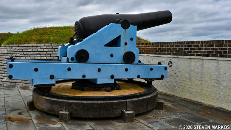 Civil War-era cannon on display at Fort Moultrie, Fort Sumter and Fort Moultrie National Historical Park