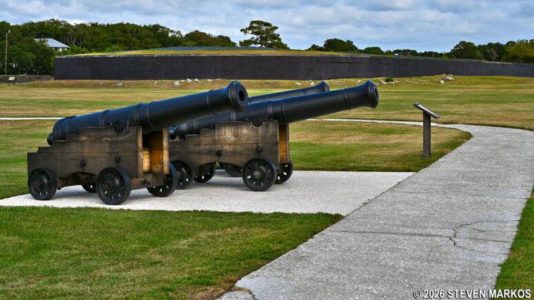 Display of cannon on the grounds of Fort Moultrie, Fort Sumter and Fort Moultrie National Historical Park