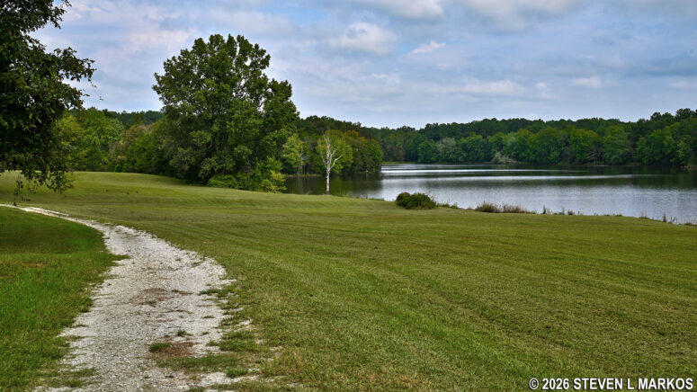 View of the Star Fort Pond from the Fisherman's Trail at Ninety Six National Historic Site