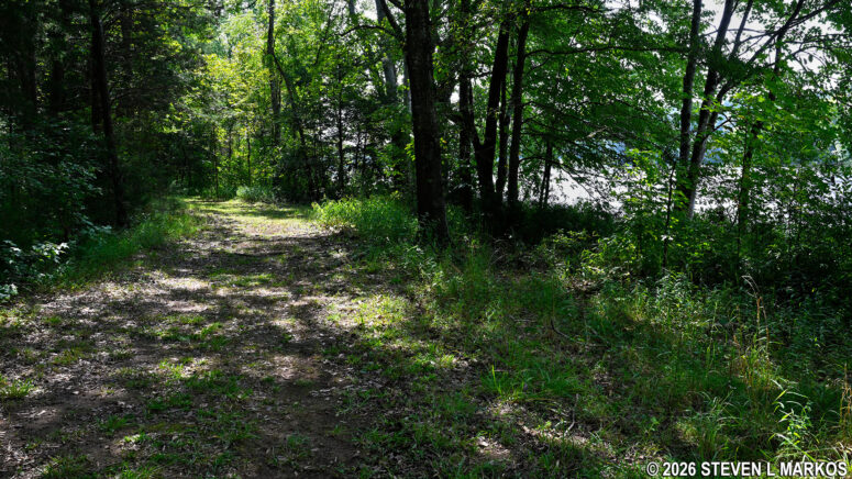 Fisherman's Trail at the northeastern shoreline of the Star Fort Pond, Ninety Six National Historic Site