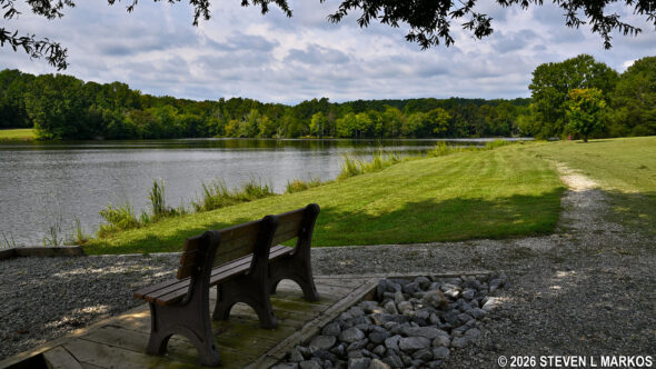Fisherman's Trail circles the Star Fort Pond at Ninety Six National Historic Site
