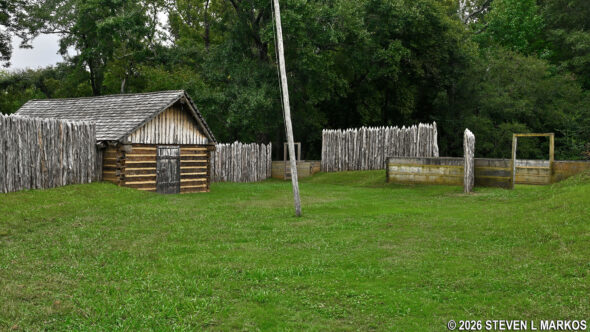 Historically accurate reconstruction of the Stockade Fort, Ninety Six National Historic Site