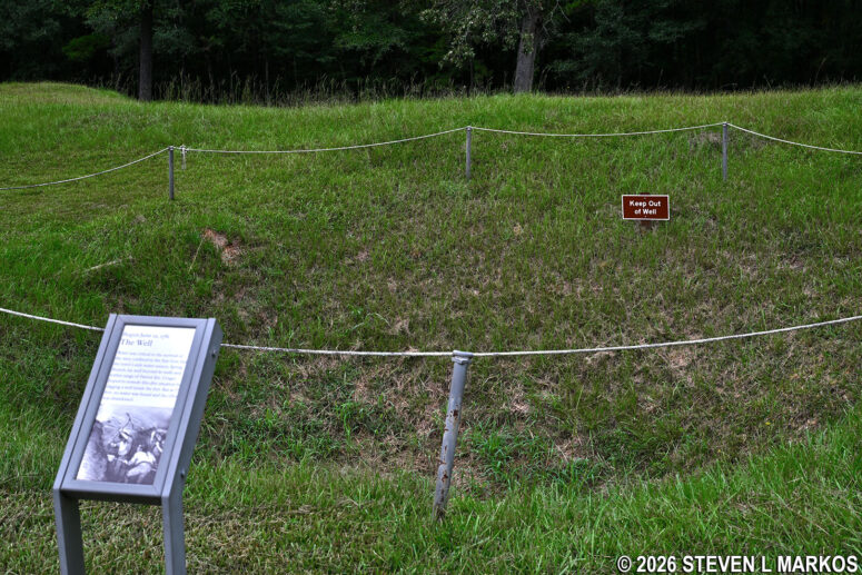 Remnants of a well dug by the Loyalists inside the Star Fort, Ninety Six National Historic Site