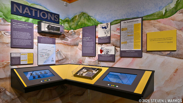 Interactive exhibits at the Ninety Six National Historic Site Visitor Center