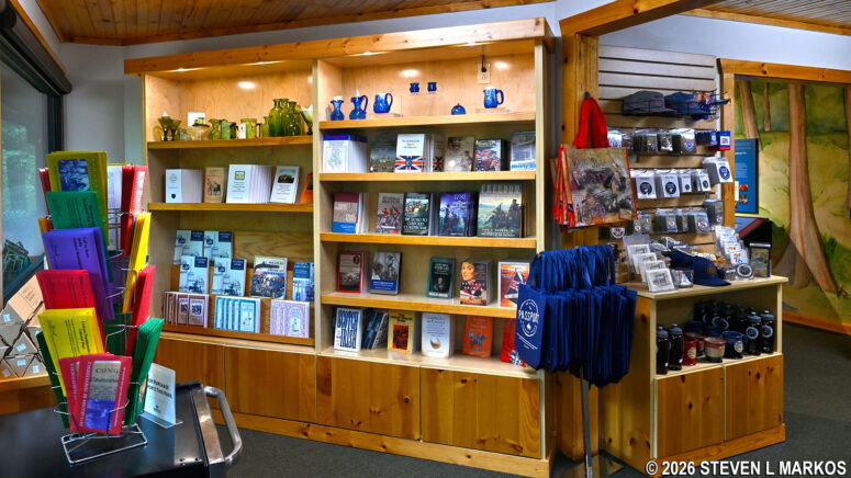 Souvenir and bookstore at the Ninety Six National Historic Site Visitor Center